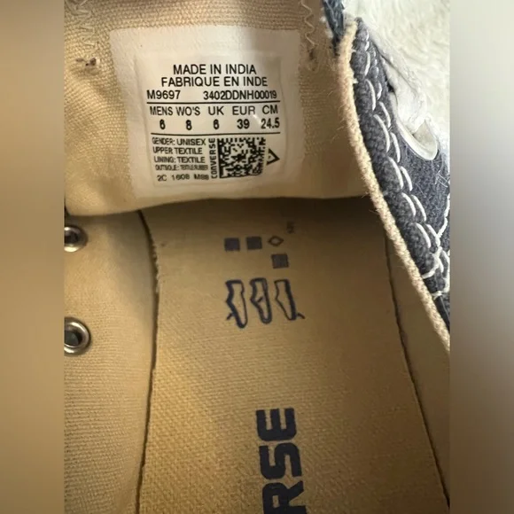 Unisex Converse Chuck Taylor All Star Ox Navy Blue Women 8/Men’s 6 - Picture 5 of 6